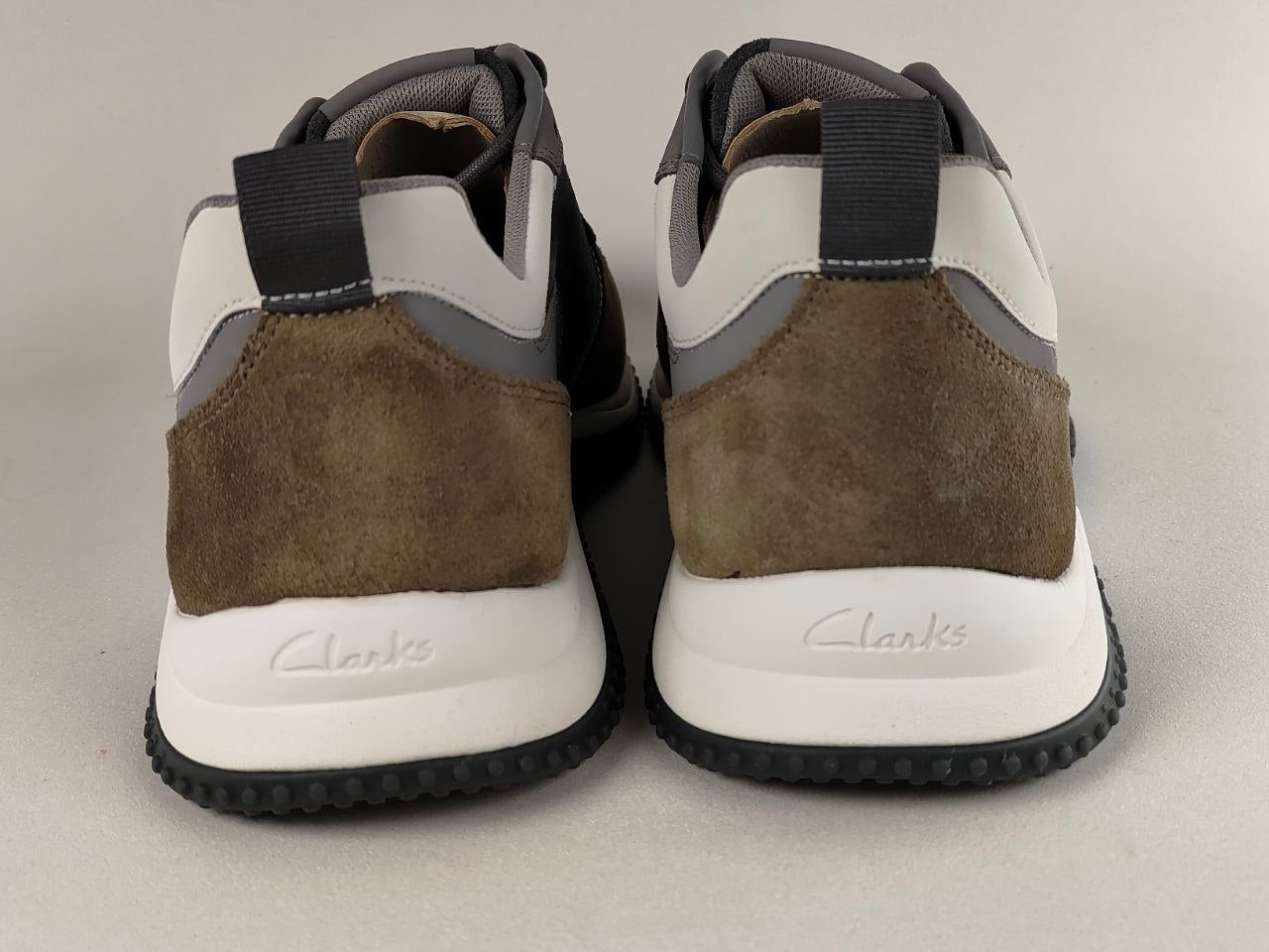 Clarks Puxton Run Olive Combination Casual Comfort Sneakers