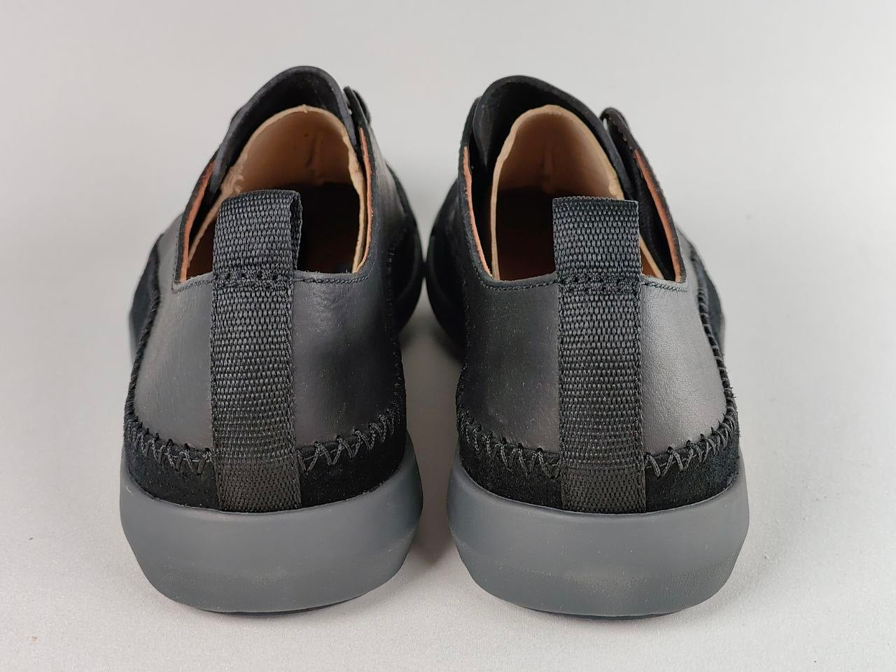 Clarks Trifri Lace Black Leather Comfort Shoes