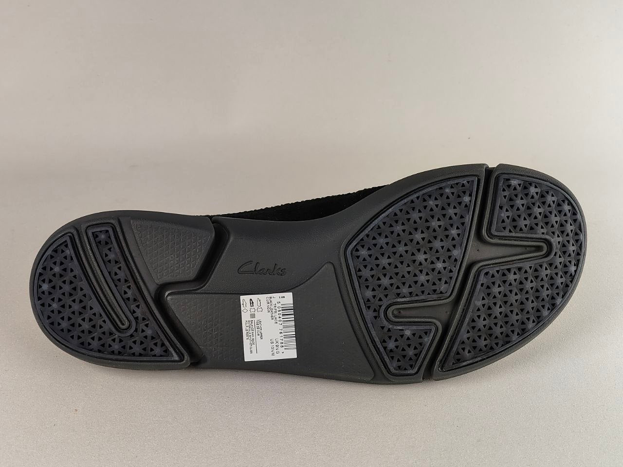 Clarks Trifri Lace Black Leather Comfort Shoes