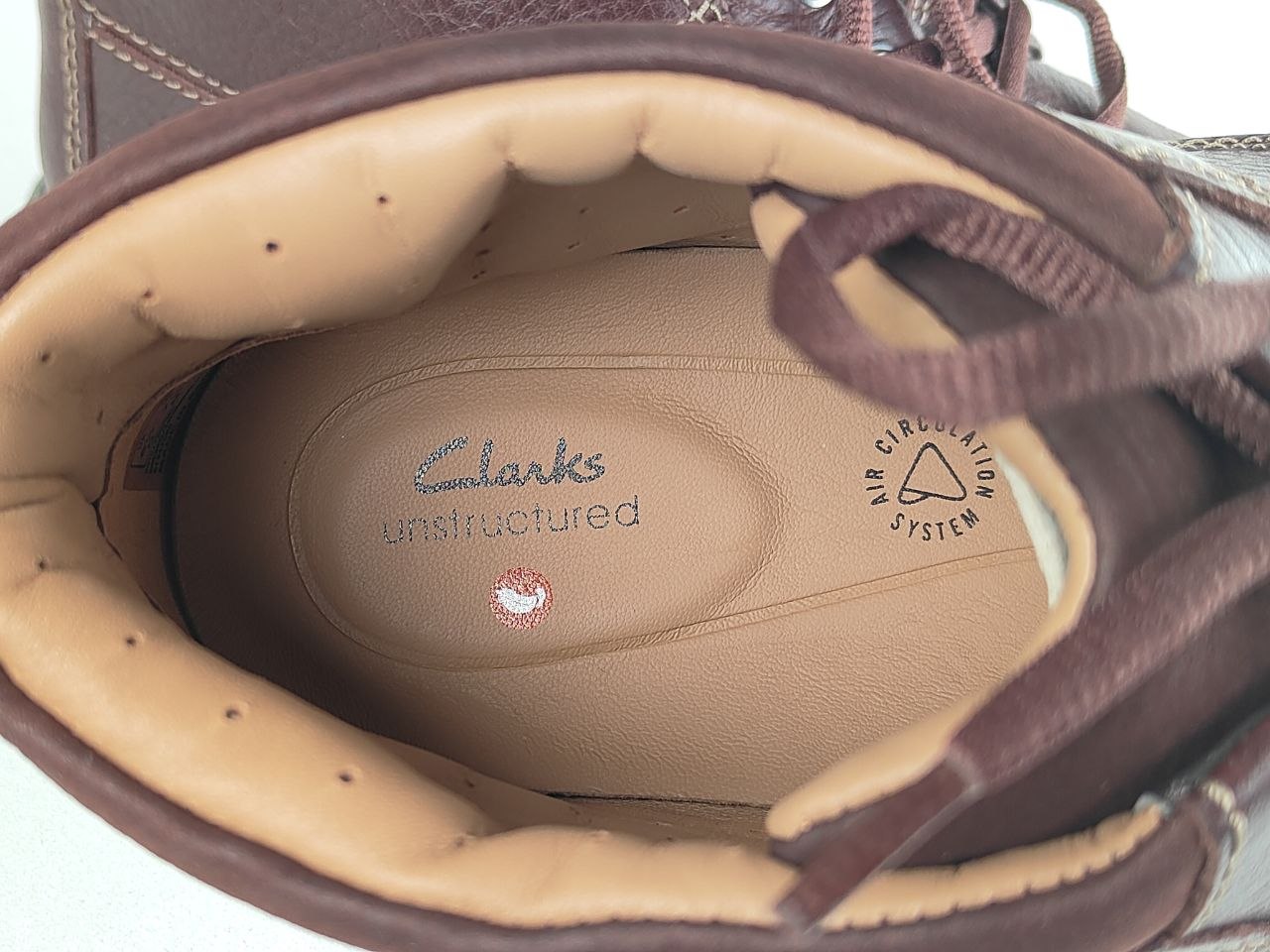 Clarks Un Brawley Up Mahogany Leather Boots