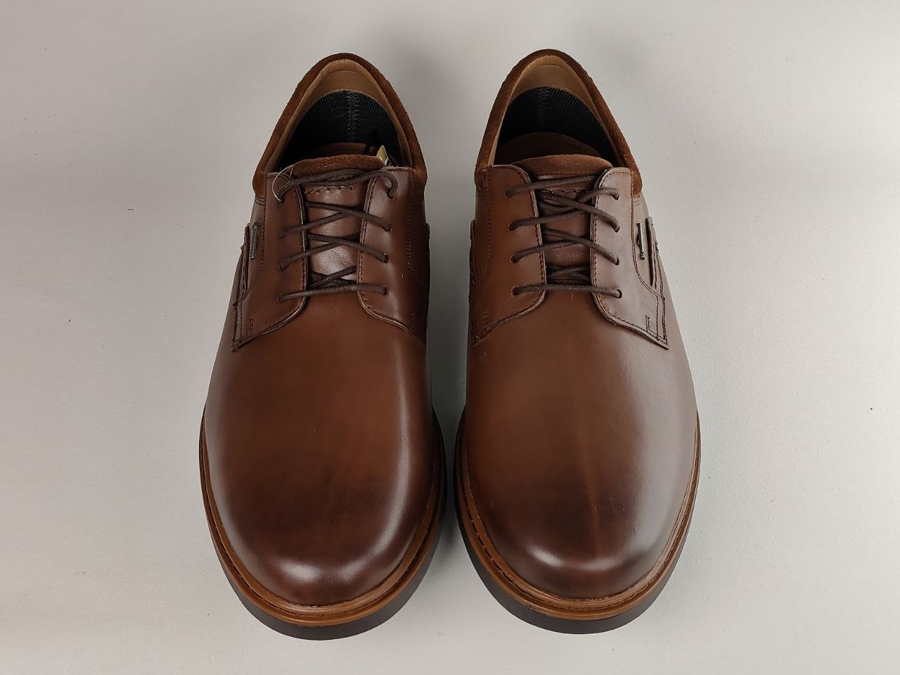 Clarks Un Geo Lace GTX Brown Leather Waterproof Shoes