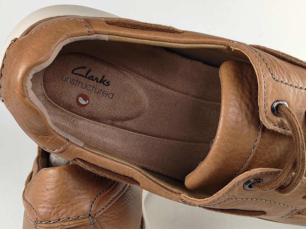 Clarks Un Pilot Lace Tan Leather Boat Shoes