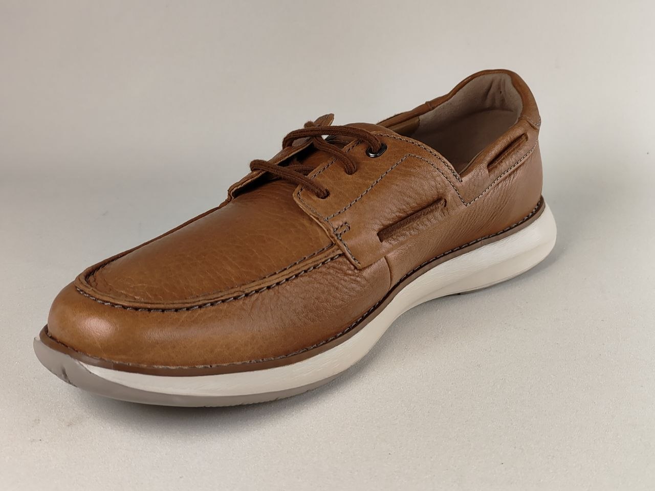 Clarks Un Pilot Lace Tan Leather Boat Shoes