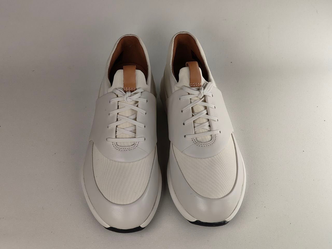 Clarks Un Rio Lace White Leather Sneakers