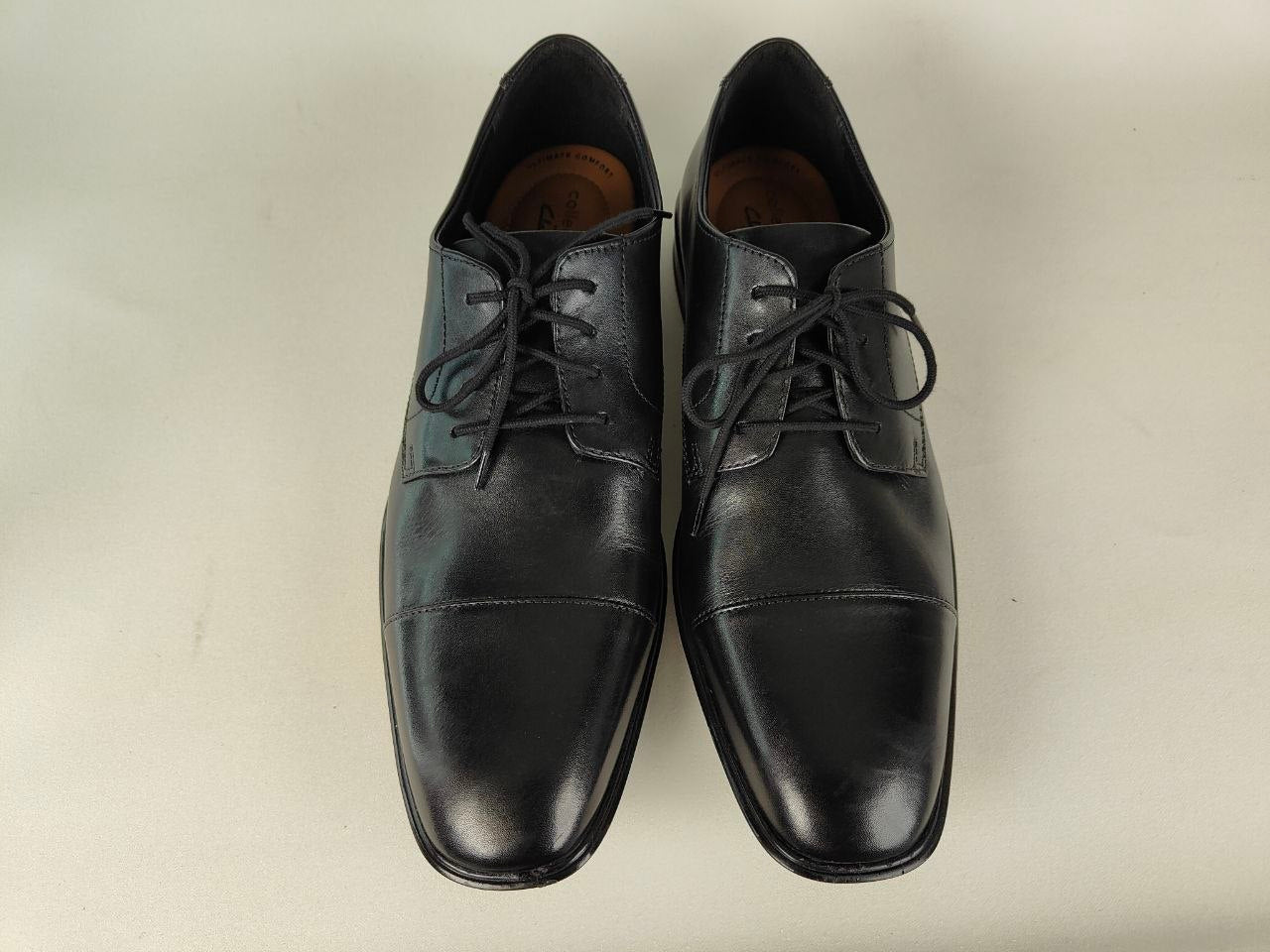 Clarks Bensley Cap Toe Oxford – Black Leather