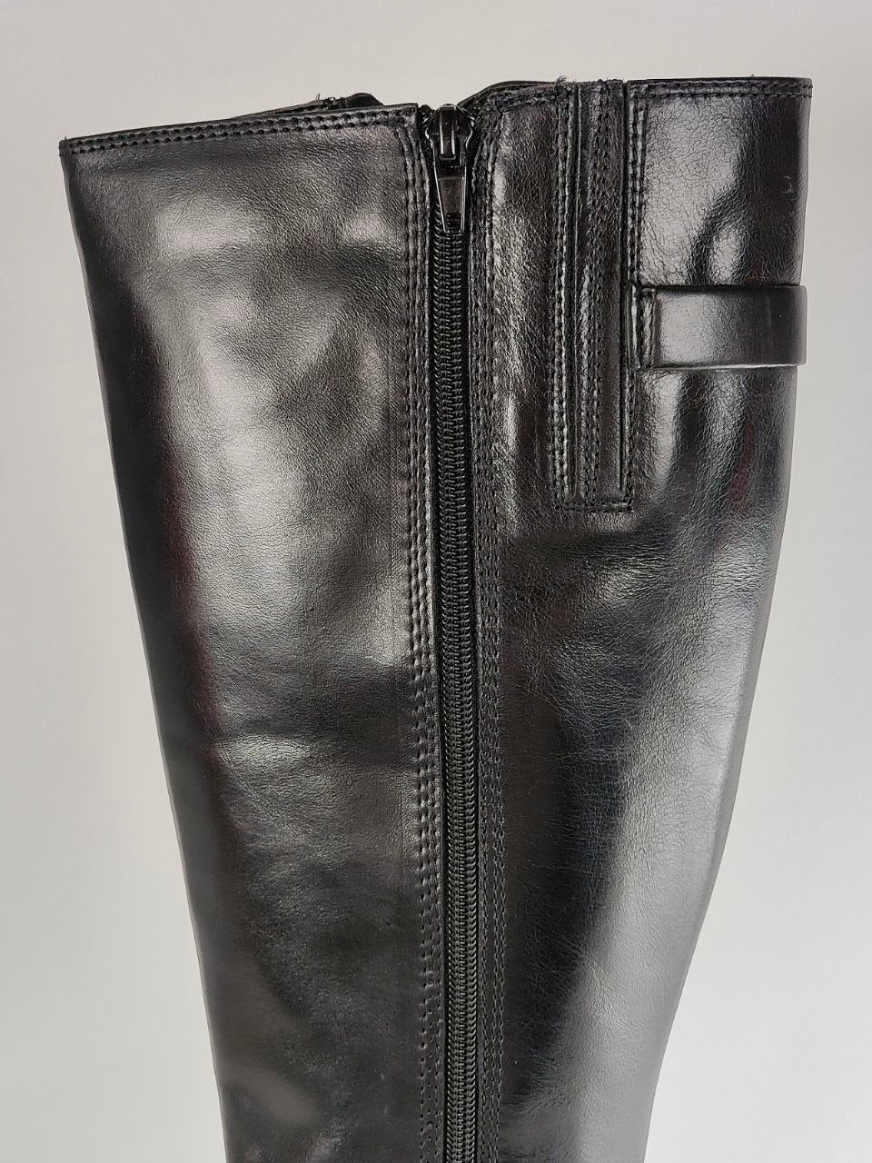 Clarks Mascarpone2 Up Black Leather Knee High Boots