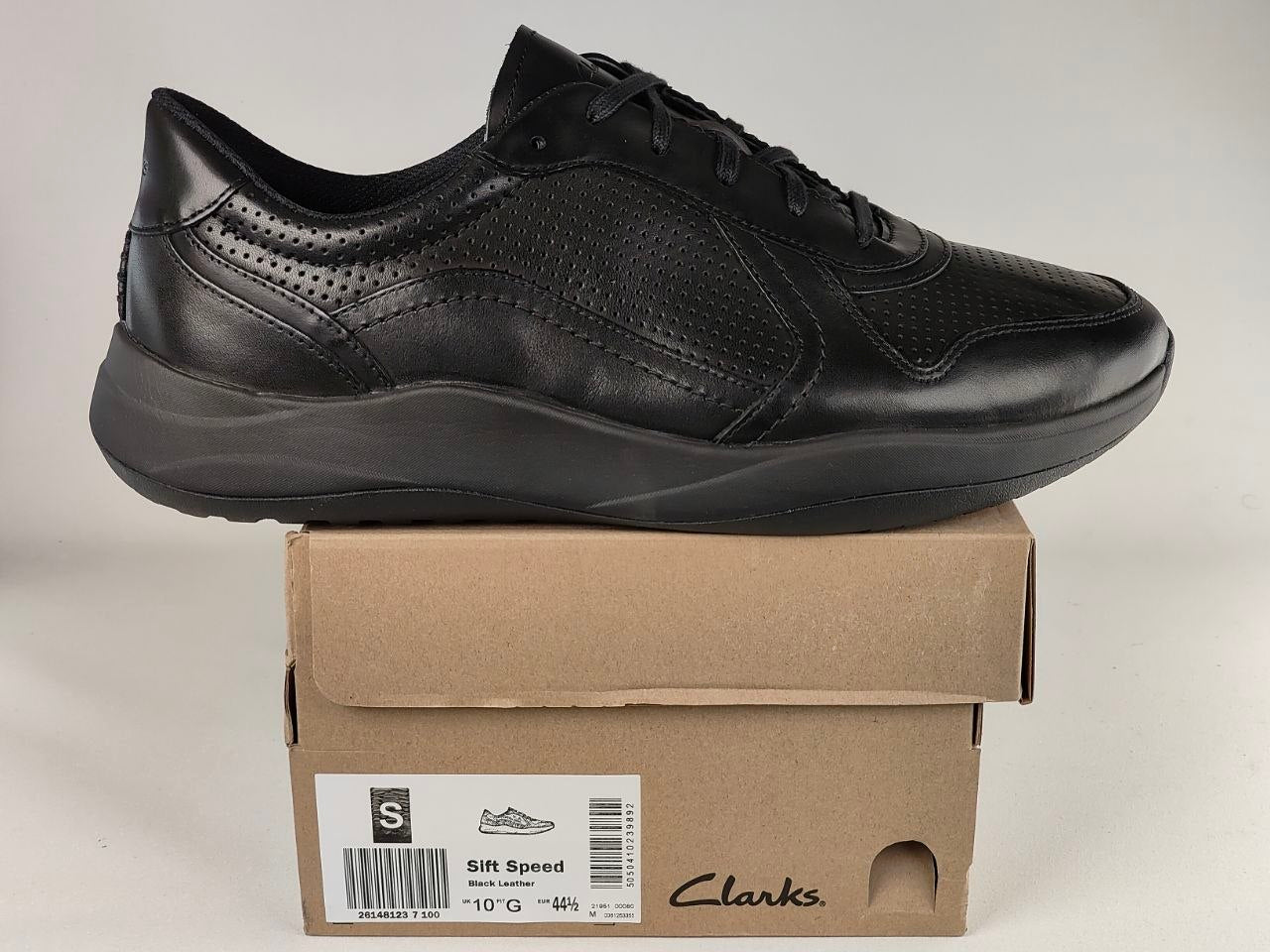 Clarks Sift Speed – Black Leather
