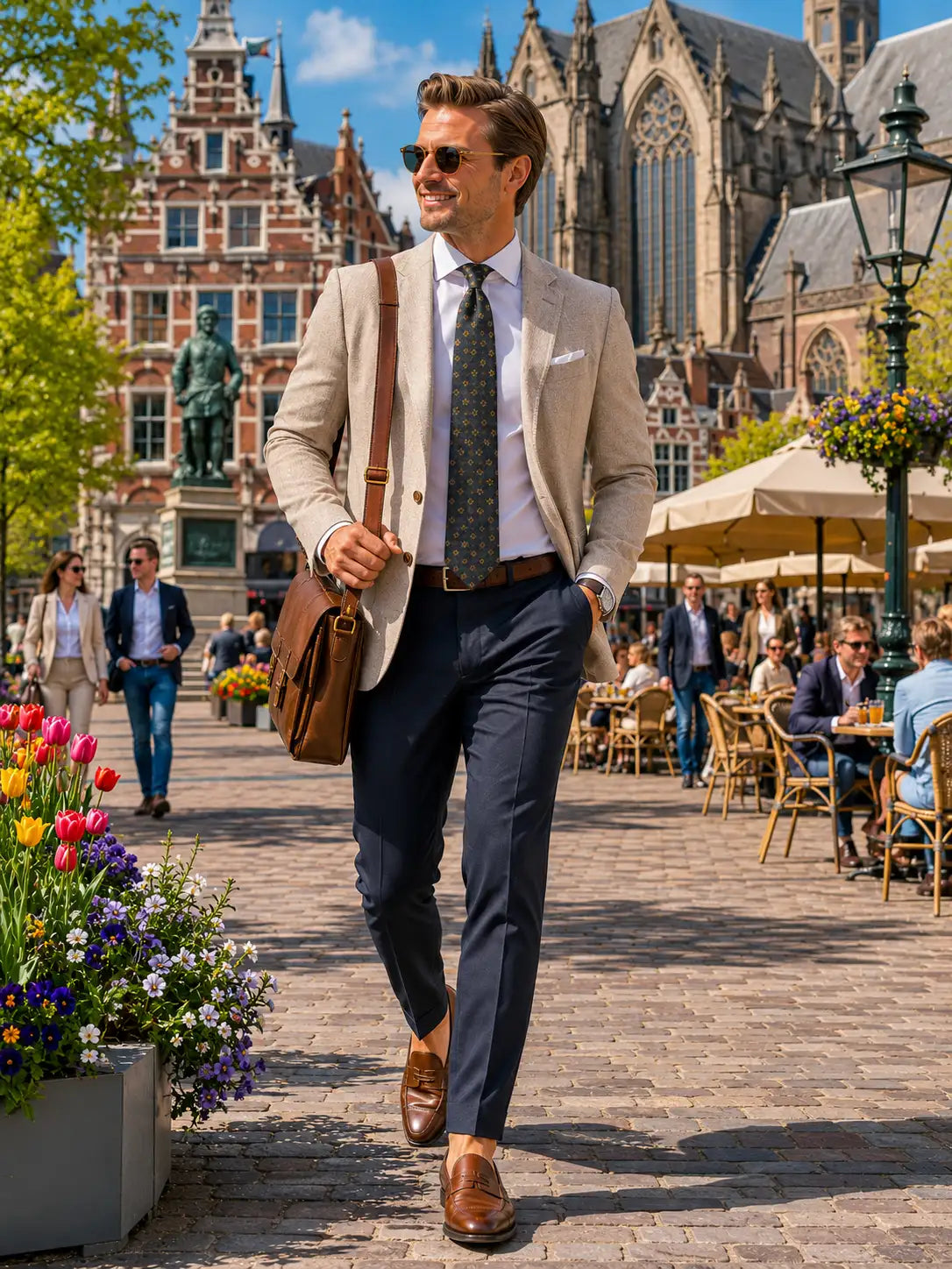 Daily Ties Sunday Floral Silk Tie Charcoal Grey Made in Italy