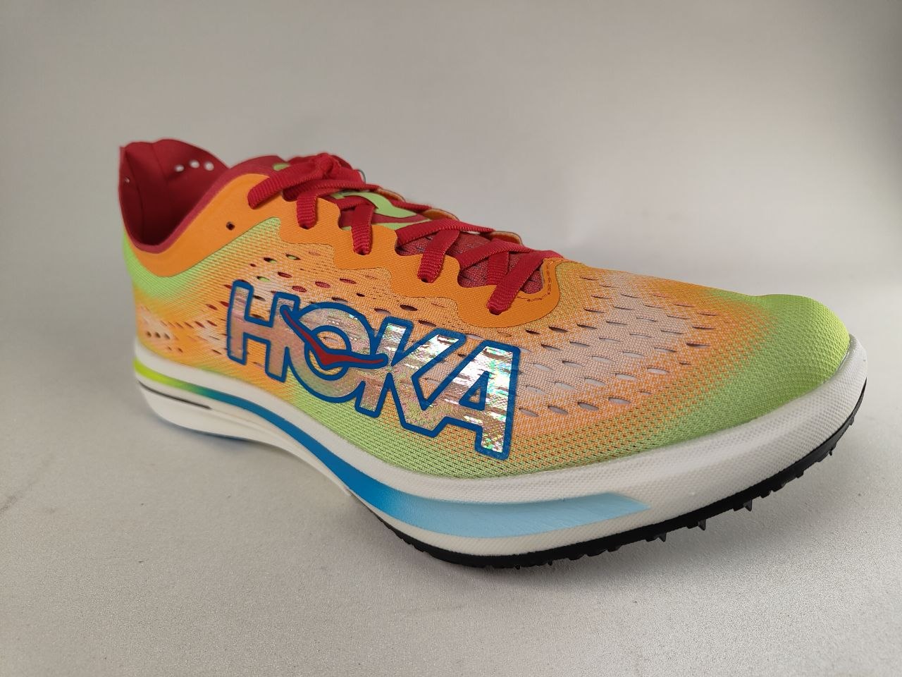 HOKA Cielo FlyX Unisex Racing Shoe — Stardust / Lime Rind / Coral