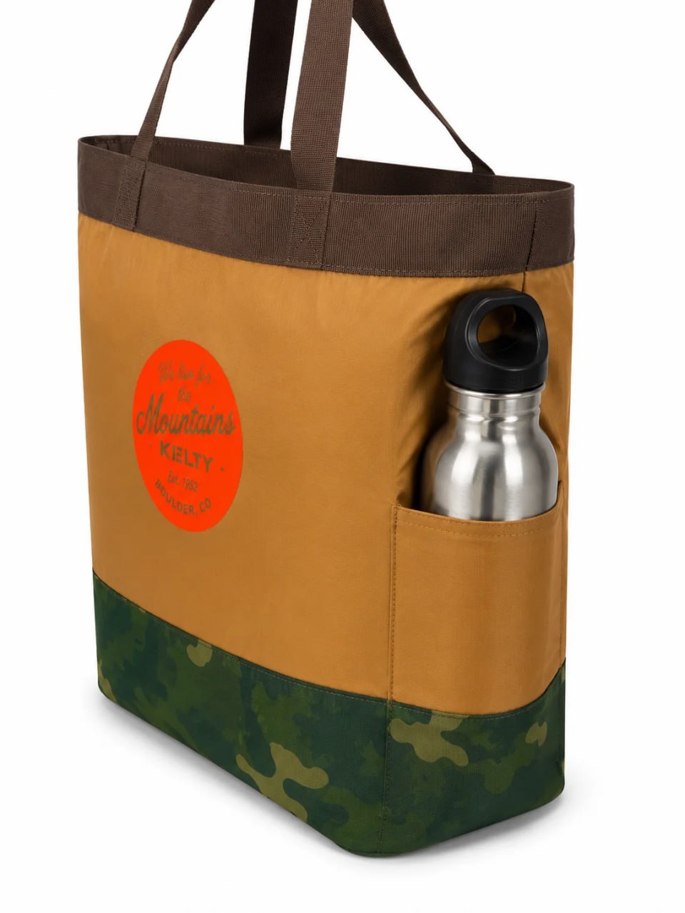 Kelty Totes Tote Packable Shopping Bag Canyon Brown Green Camo