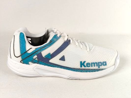 Kempa Wing Lite 2.0 White / Deep Blue Indoor Handball Shoes