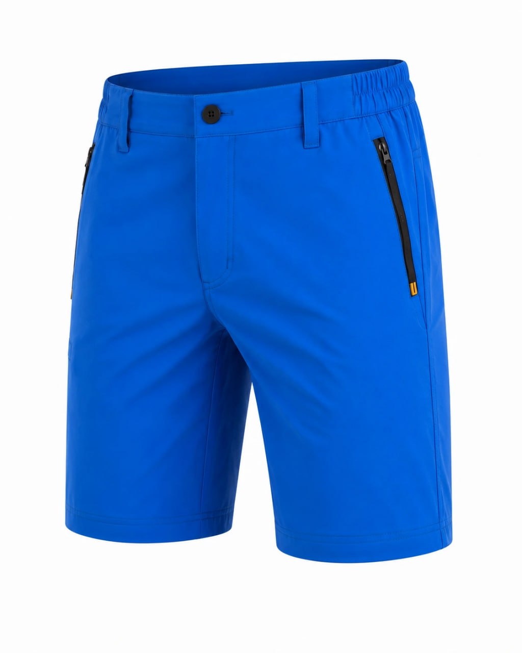 Blue Life-Line shorts with a zipper pocket on a white background