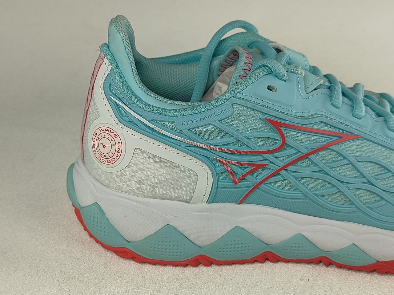 Mizuno Wave Enforce Tour CC Women's Tennis Shoes – Aqua Blue / Pink / White