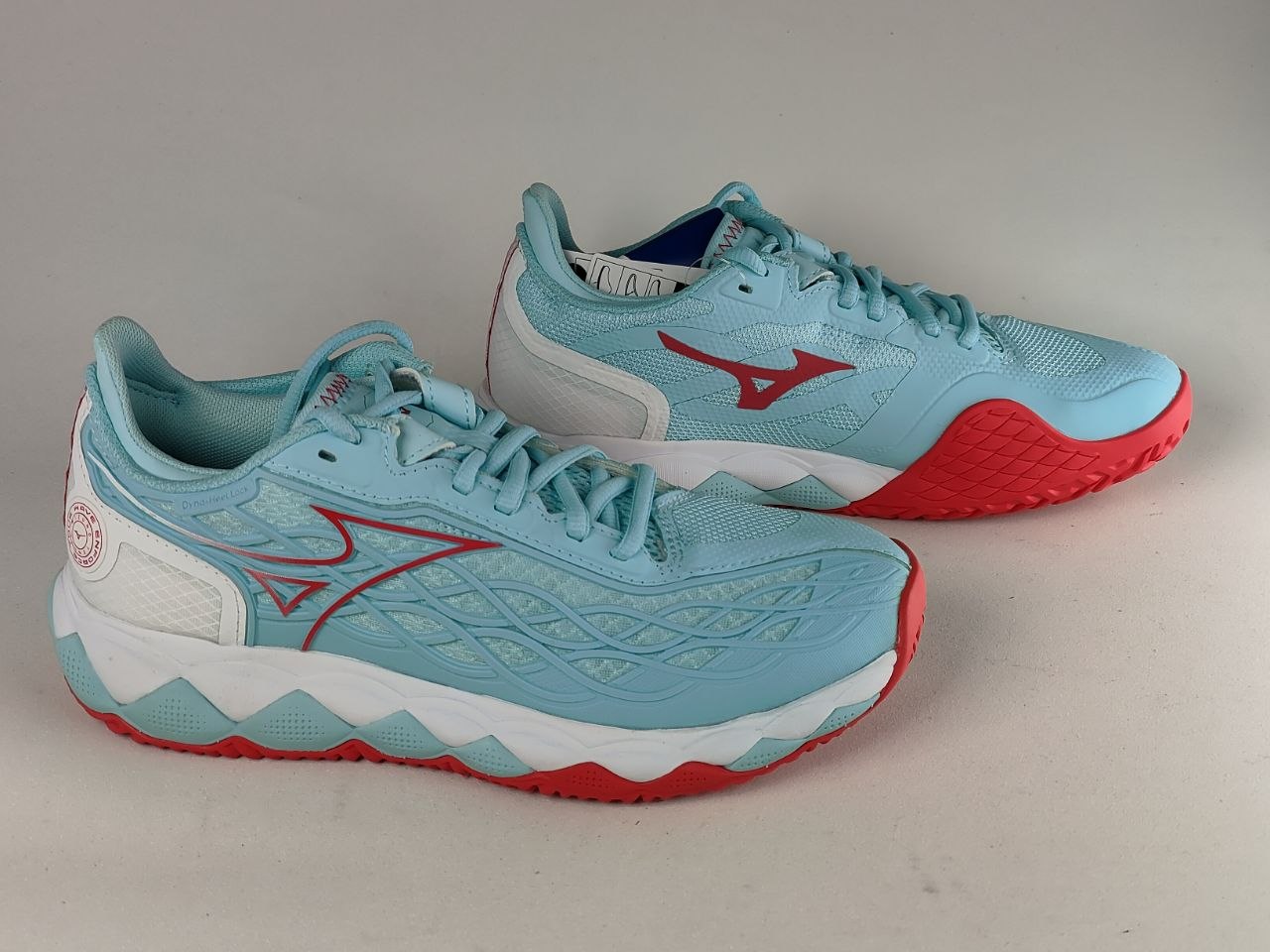 Mizuno Wave Enforce Tour CC Women's Tennis Shoes – Aqua Blue / Pink / White