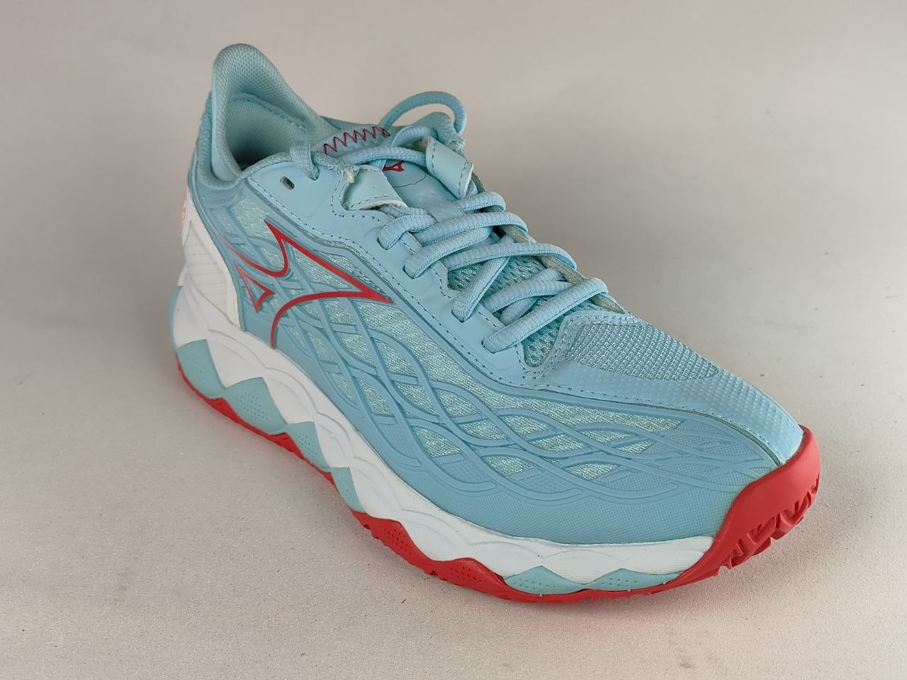 Mizuno Wave Enforce Tour CC Women's Tennis Shoes – Aqua Blue / Pink / White