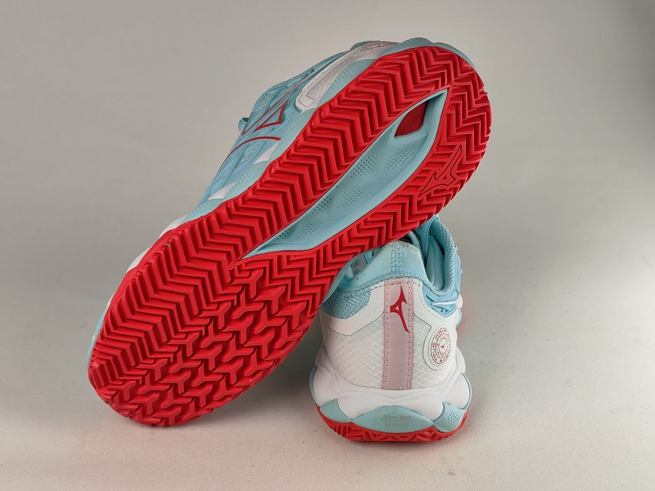 Mizuno Wave Enforce Tour CC Women's Tennis Shoes – Aqua Blue / Pink / White