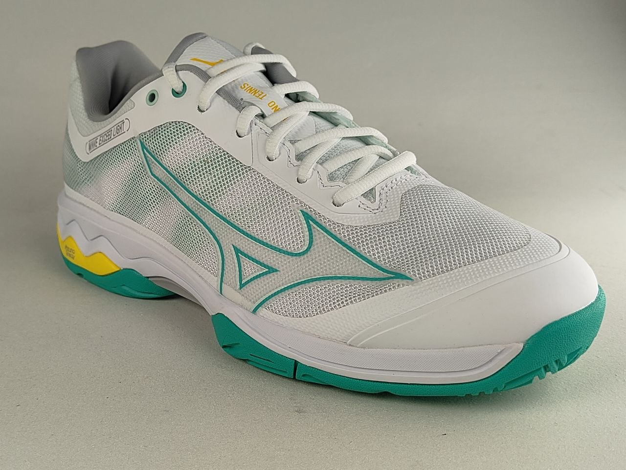 Mizuno-Wave-Exceed-Light-AC-Women-Tennis-Shoes-White-Turquoise-Hi-Vis-Yellow-