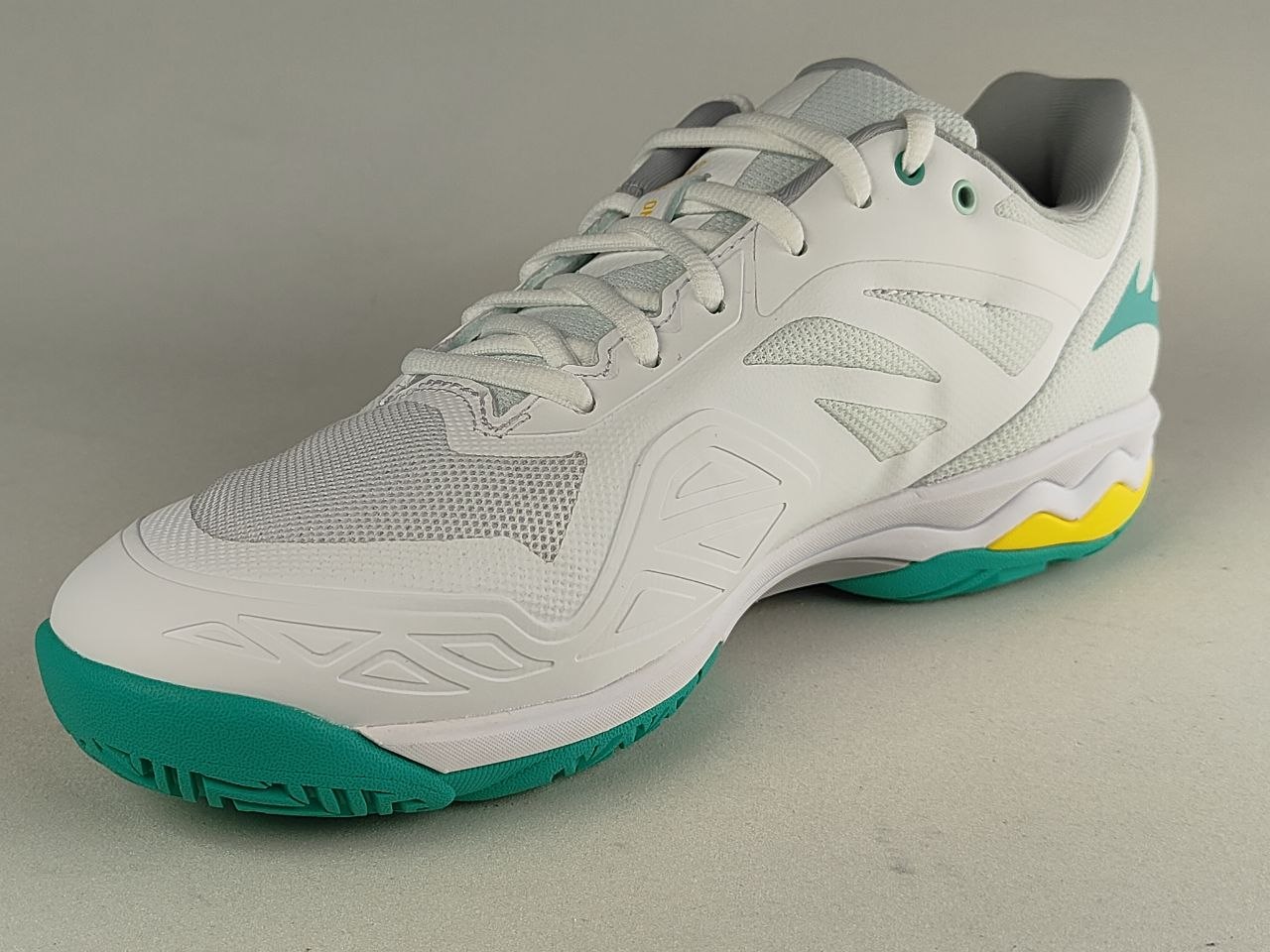 Mizuno-Wave-Exceed-Light-AC-Women-Tennis-Shoes-White-Turquoise-Hi-Vis-Yellow-
