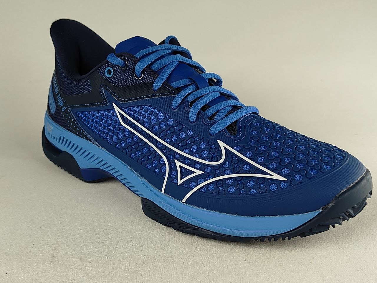 Mizuno Wave Exceed Tour 5 CC Tennis Shoes – True Blue / White