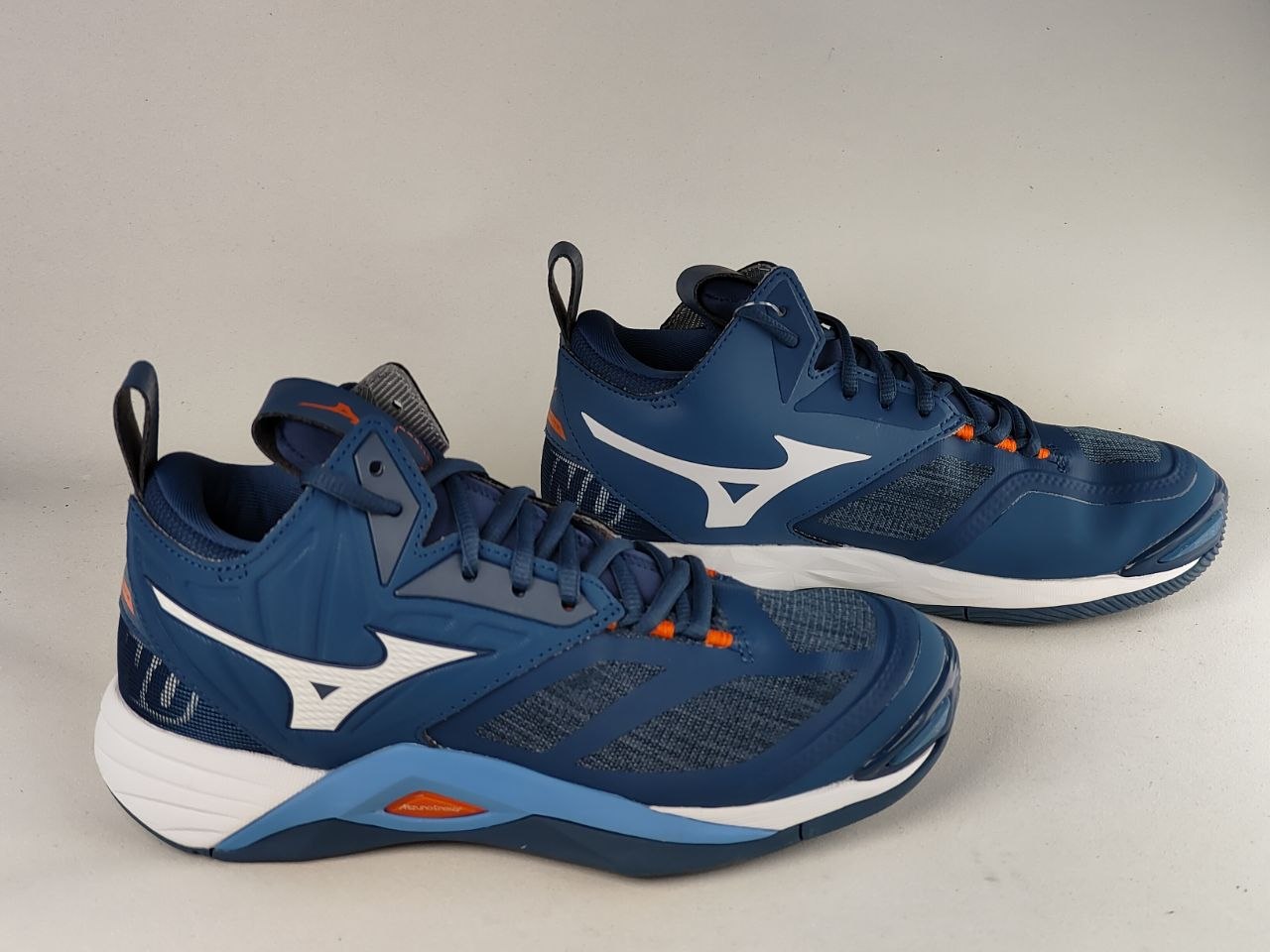 Mizuno-Wave-Momentum-2-Mid-Volleyball-Shoes-Blue-White-Orange-
