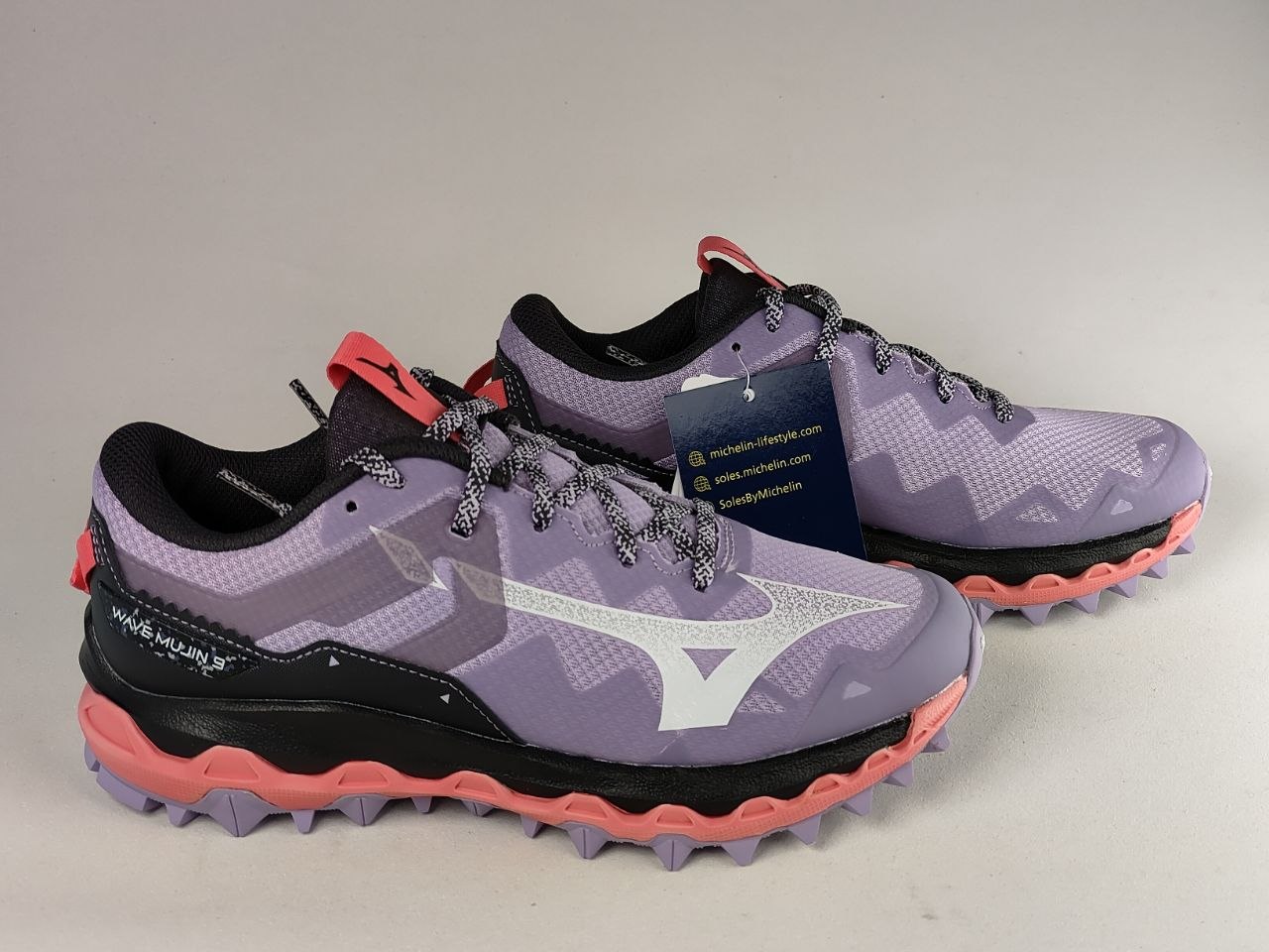 Mizuno-Wave-Mujin-9-Women’s-Trail-Running-Shoes-Lavender-Black-Coral-Pink-