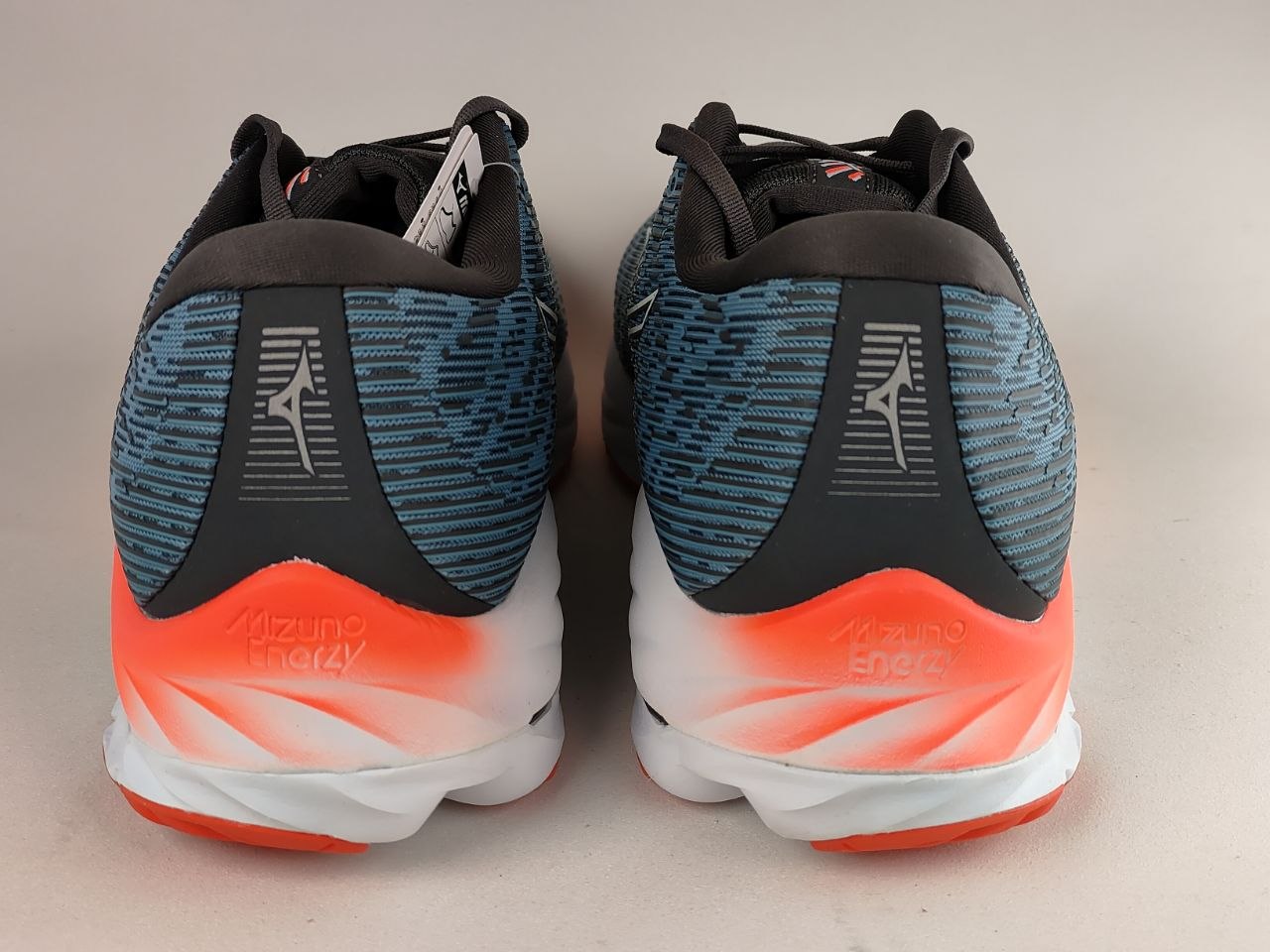 Mizuno-Wave-Rider-26-Men's-Running-Shoes-Grey-Coral-Orange-White-