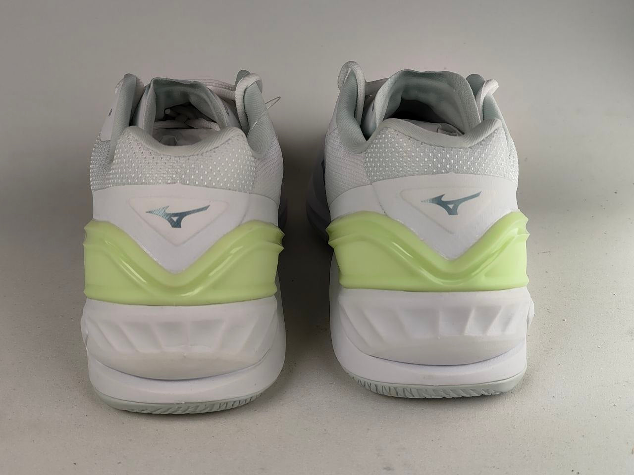 Mizuno-Wave-Stealth-Neo-Women's-Handball-Shoes-White-Ice-Grey-Neon-Lime-