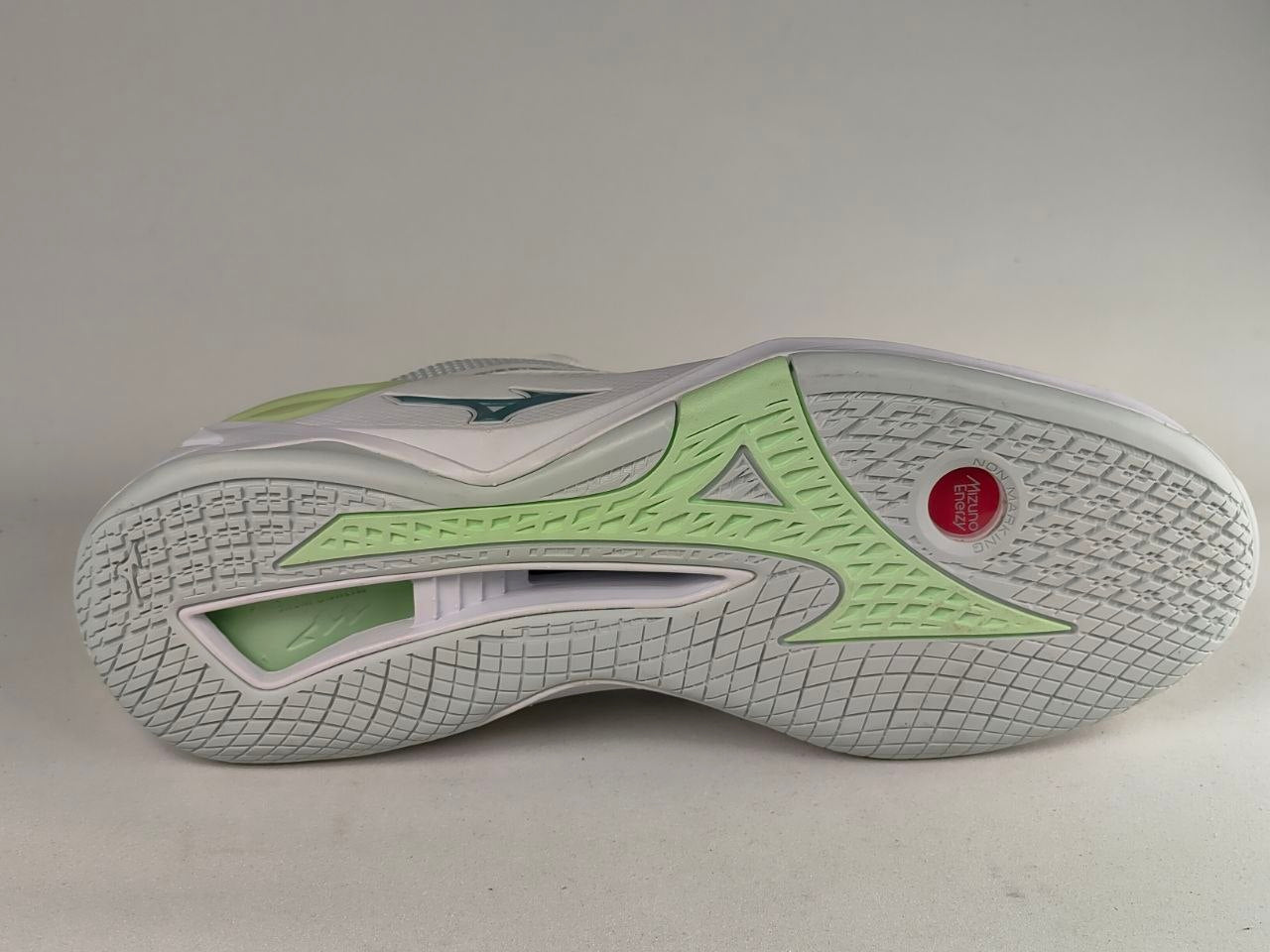 Mizuno-Wave-Stealth-Neo-Women's-Handball-Shoes-White-Ice-Grey-Neon-Lime-