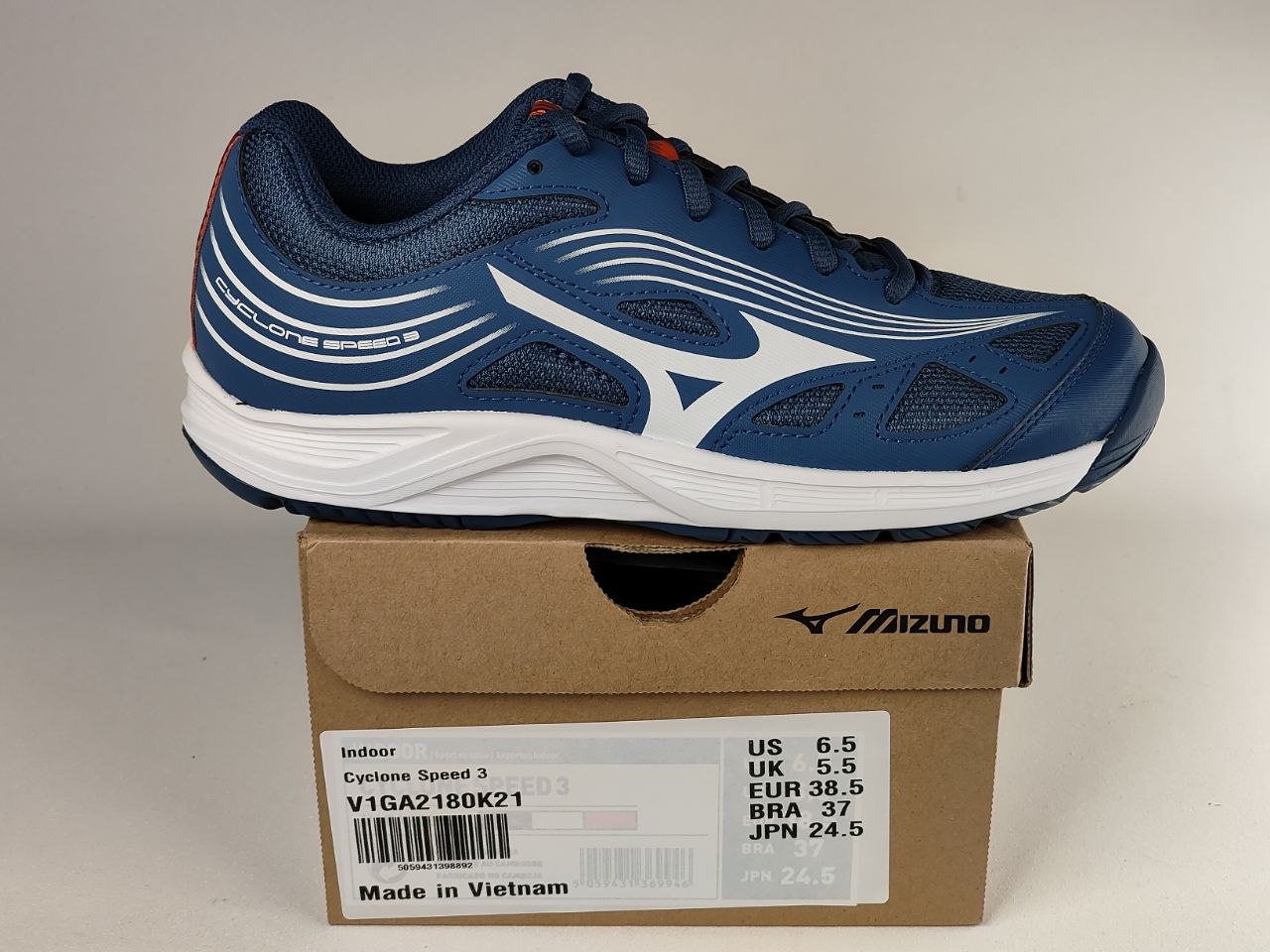 Mizuno Cyclone Speed 3 Indoor Court Shoes – Blue White-