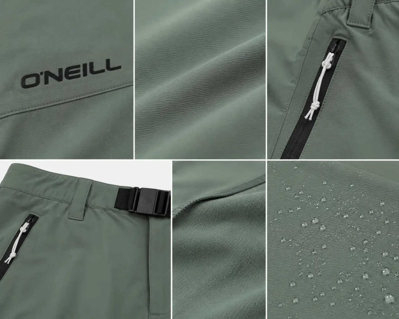 Green ONeill Hybrid Soft shell Outdoor Pants mix views
