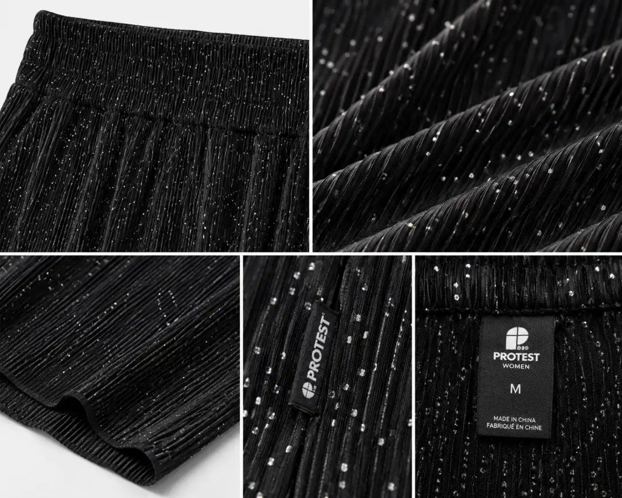 Protest PRTSELEMA Pleated Wide Leg Pants True Black Women's