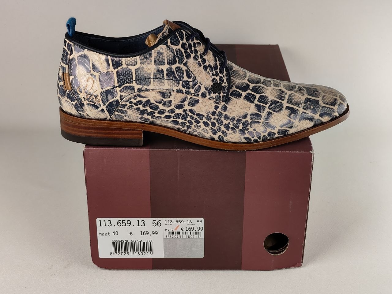 Rehab Greg Croco Print Leather Shoes