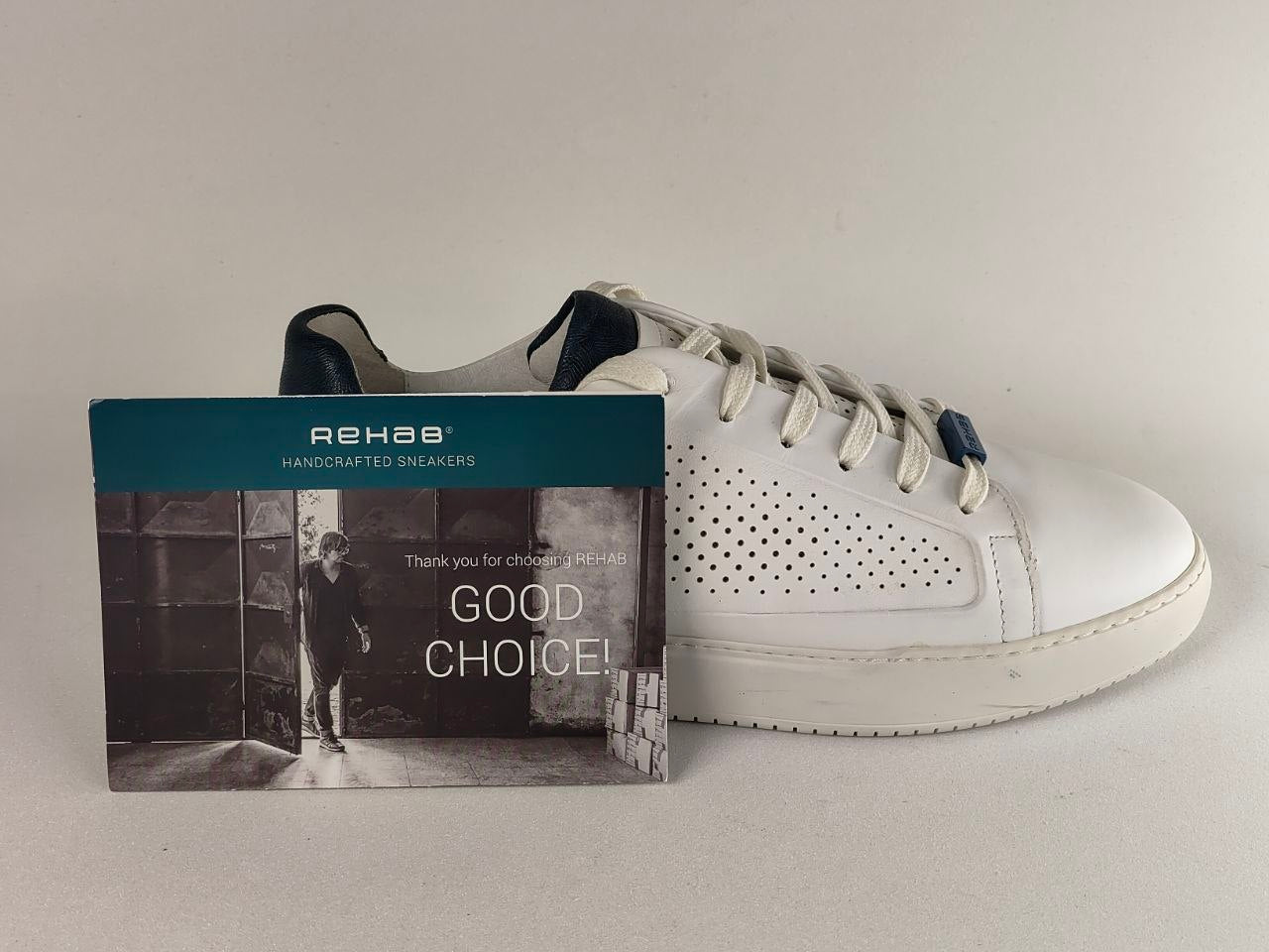 Rehab Nazar White Leather Sneakers