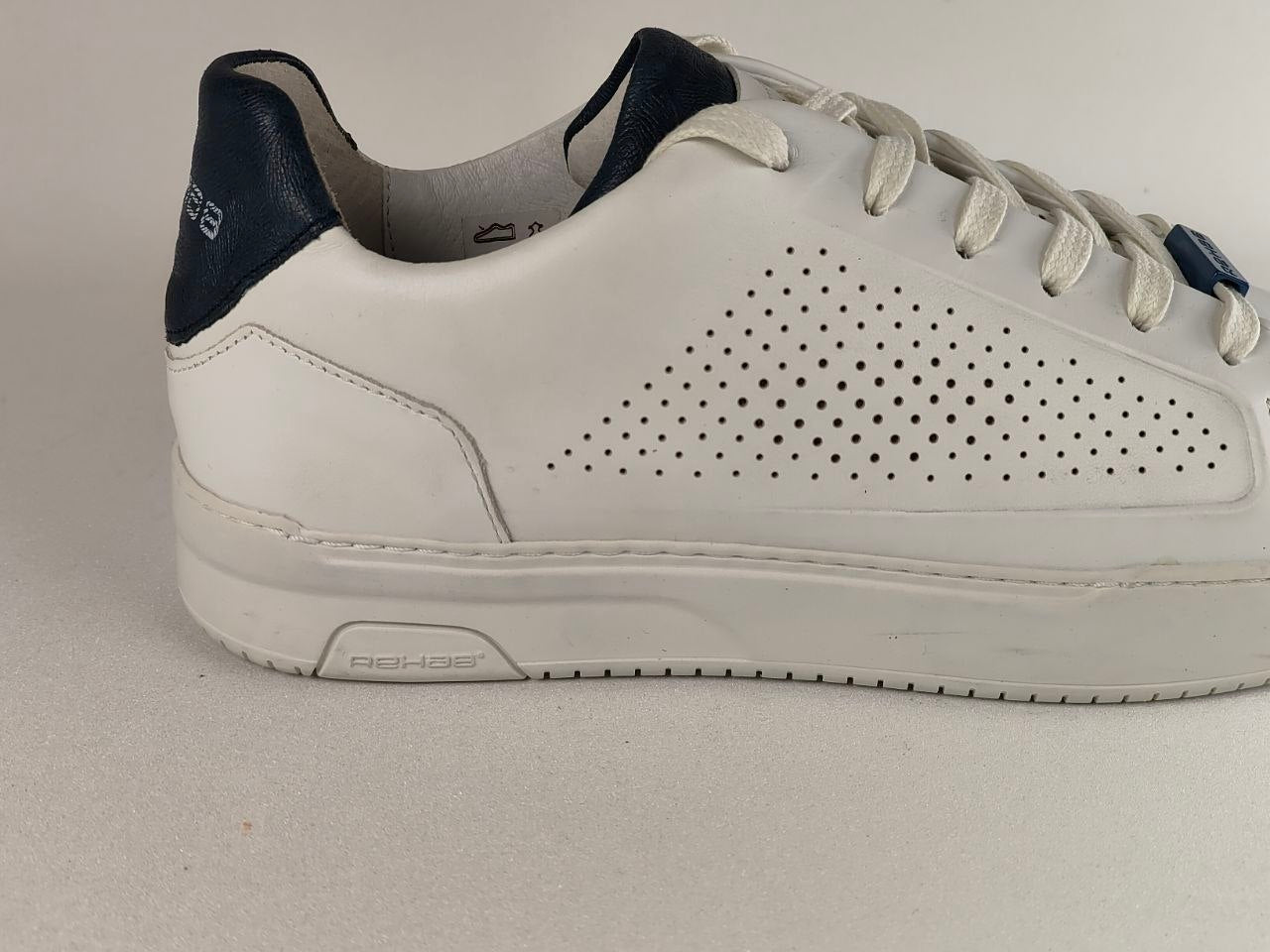 Rehab Nazar White Leather Sneakers