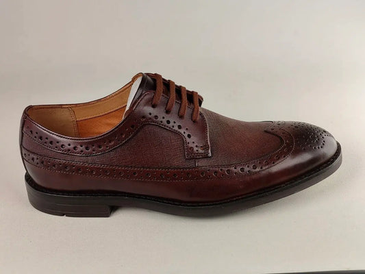 Clarks Ronnie Limit | Men's Premium Full-Grain Dark Tan Leather Oxford Shoes