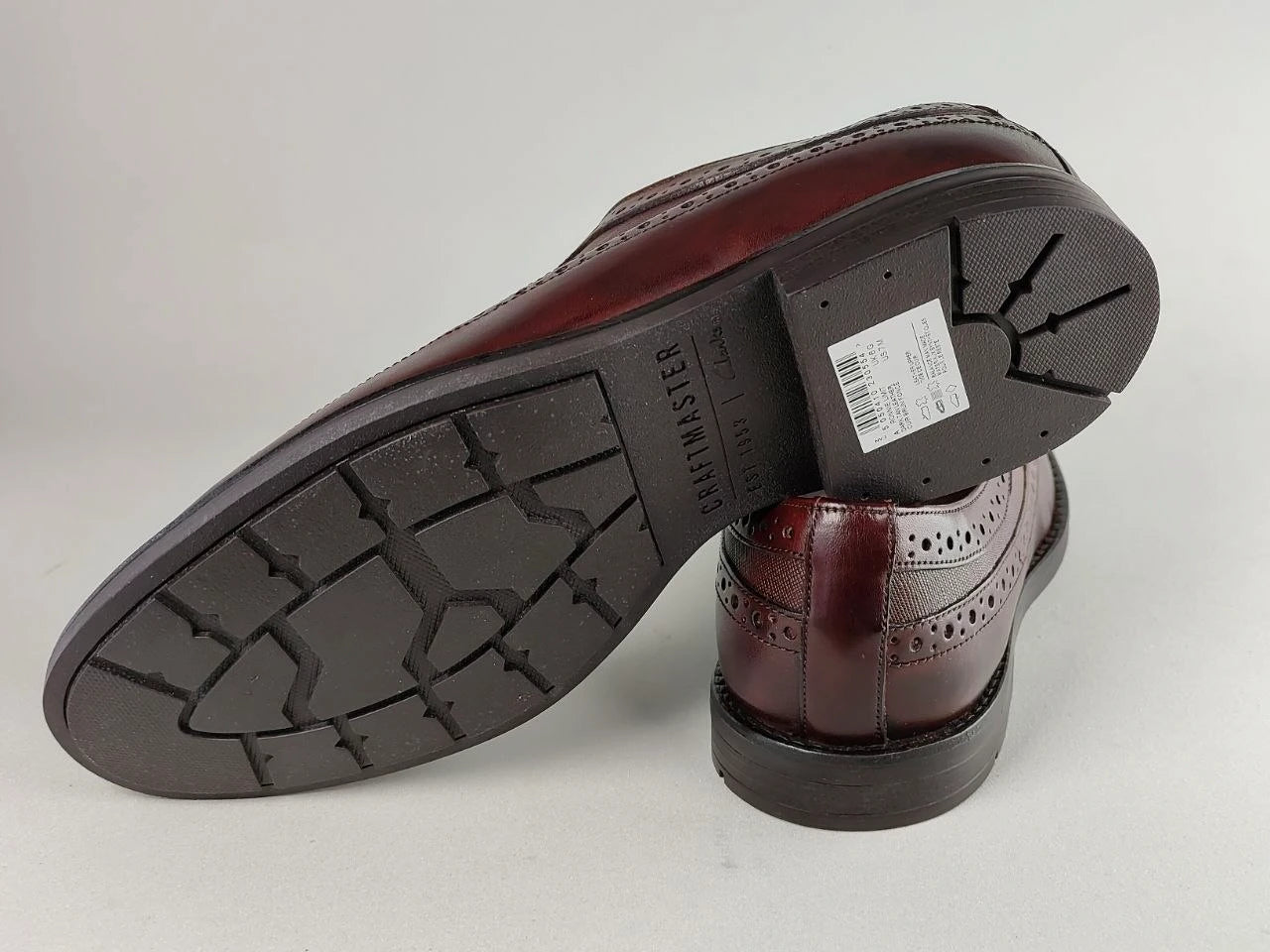 Clarks Ronnie Limit | Men's Premium Full-Grain Dark Tan Leather Oxford Shoes