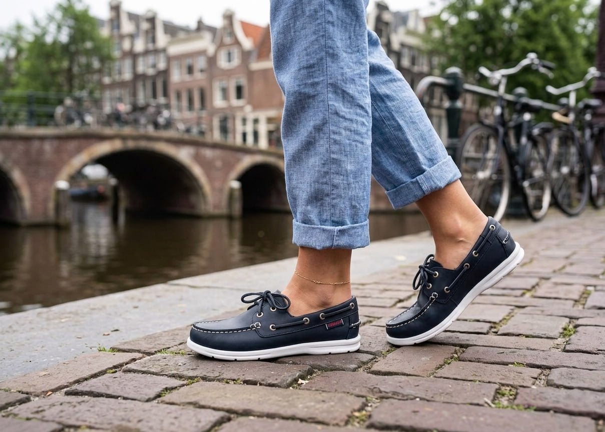 Sebago Litesite Two Eyes Navy Leather – Limited Edition
