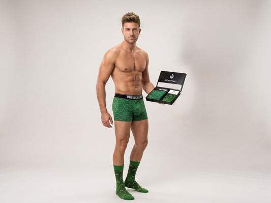 Sock My Feet Tractor Gift Box – Men's Boxer Brief & Socks Set