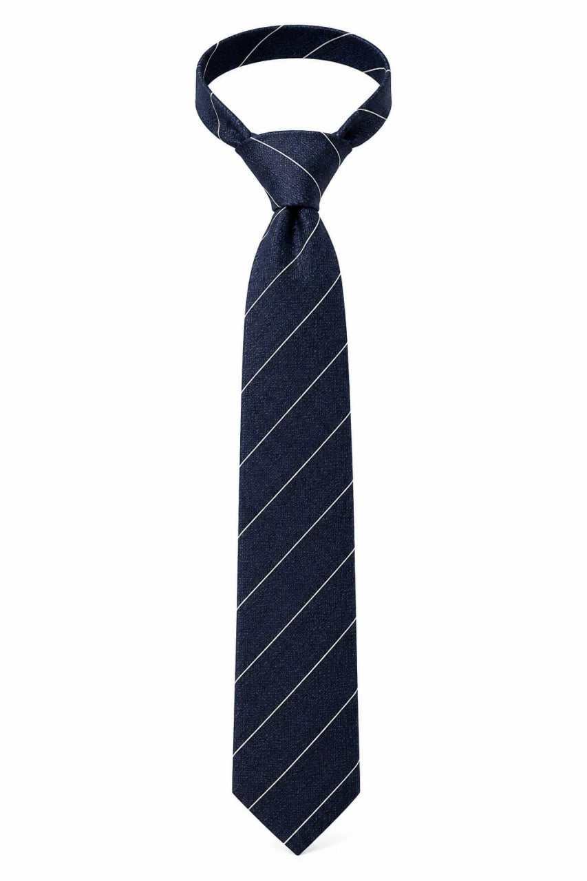 State of Art Modern Classics Silk Tie Navy Stripe