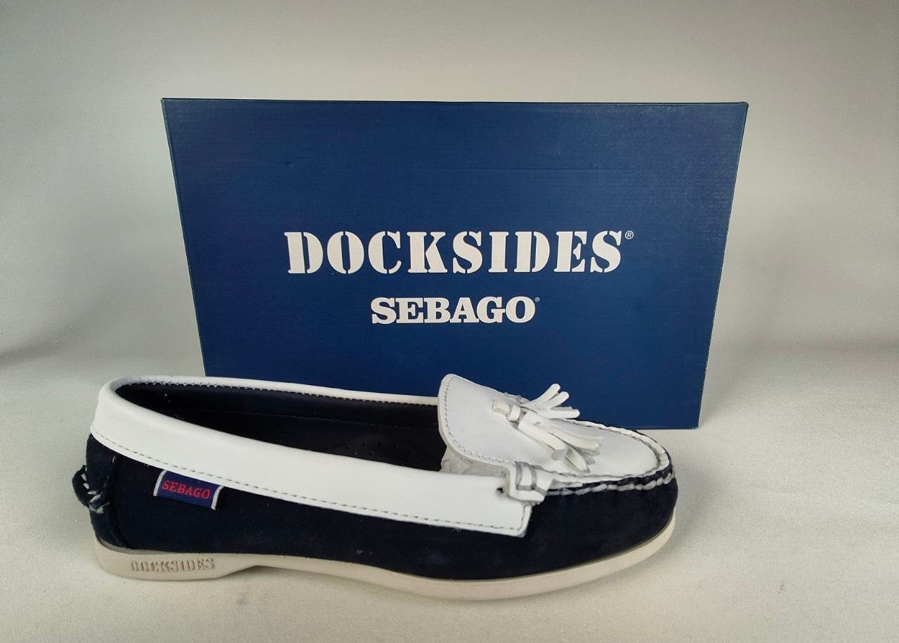 Sebago Janet – Women's Navy White Suede & Leather Shoe