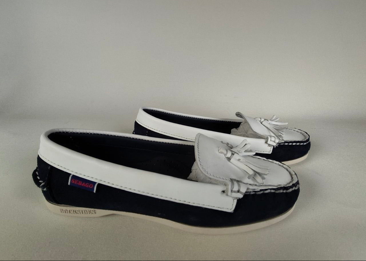 Sebago Janet – Women's Navy White Suede & Leather Shoe
