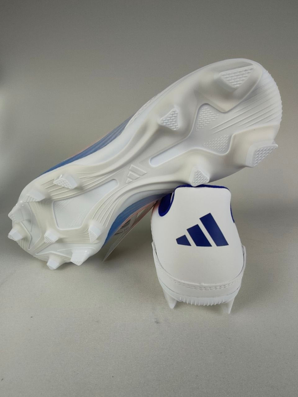 Adidas F50 Club FxG Soccer Cleats – White/Red/Blue