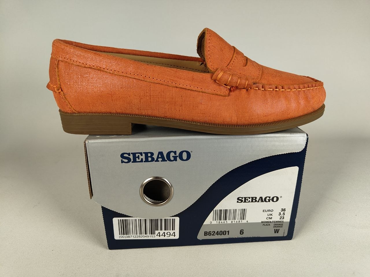 Sebago Plaza – Orange Leather Boat Shoe