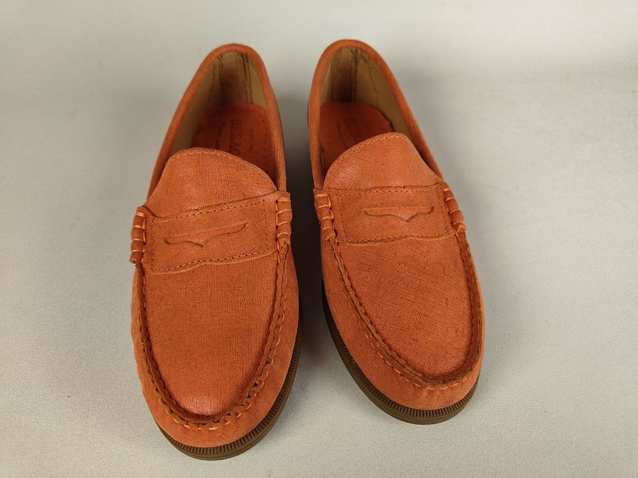 Sebago Plaza – Orange Leather Boat Shoe