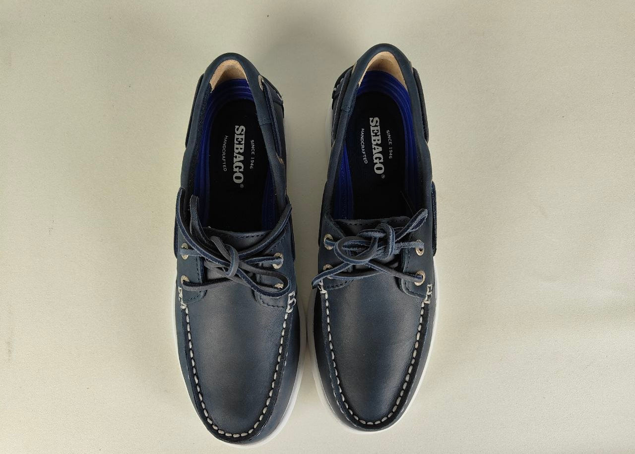 Sebago Litesite Two Eyes Navy Leather – Limited Edition