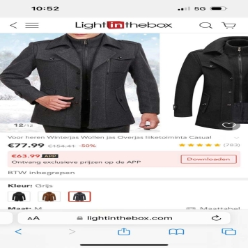 کاپشن چرم مردانه The Grey Wolf