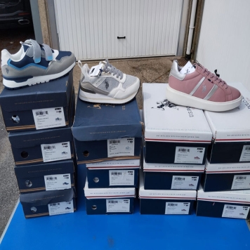 پکیج کفش کتانی برندهای آدیداس، جئوکس، پوما، پولو، لاکوسته، جی استار، تمبرلند، جک اند جونز