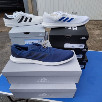 پکیج کفش کتانی برندهای آدیداس، جئوکس، پوما، پولو، لاکوسته، جی استار، تمبرلند، جک اند جونز