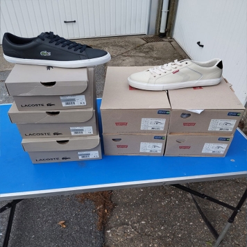 پکیج کفش کتانی برندهای آدیداس، جئوکس، پوما، پولو، لاکوسته، جی استار، تمبرلند، جک اند جونز