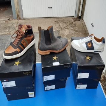 پکیج کفش کتانی برندهای آدیداس، جئوکس، پوما، پولو، لاکوسته، جی استار، تمبرلند، جک اند جونز